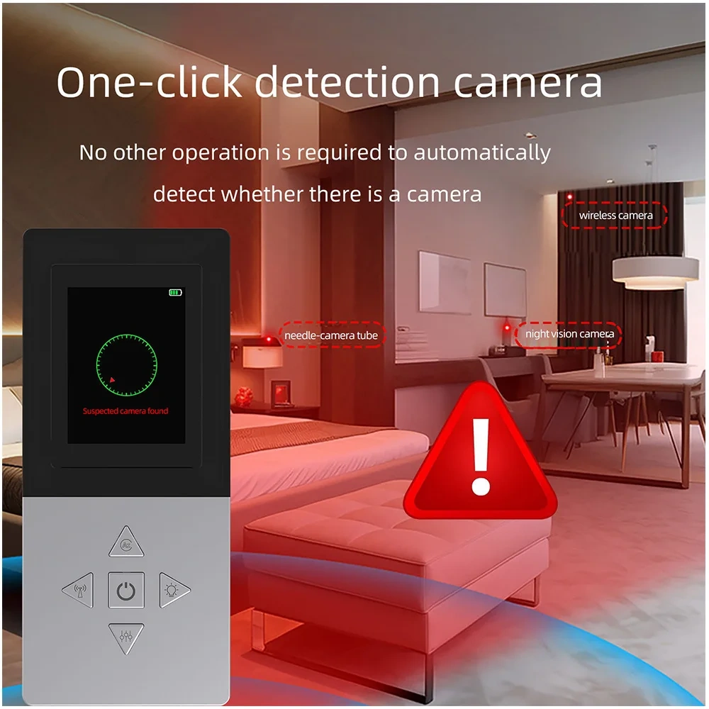 D8pro Professional Spy Camera Detector Heat Tracking IR Detection RF Bug GPS Tracker Scanner