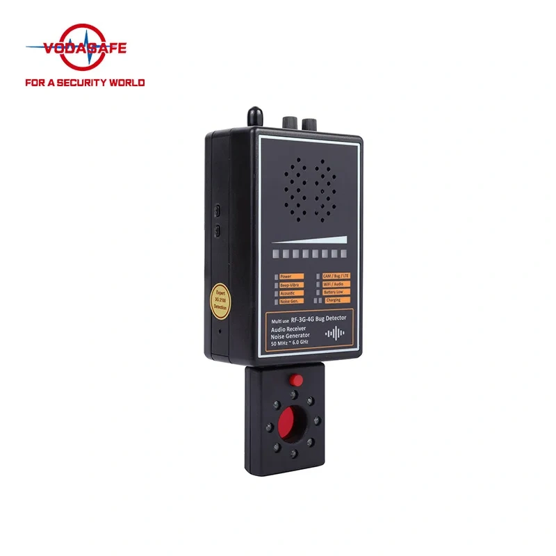 Vodasafe 50MHz-6.0GHz All-Round RF Bug Detector Wireless 3G 4G Signal Detection Anti Recording Noise Generator Security Device