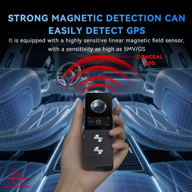 Vodasafe S88 AI Automatic Detection Hidden Camera Finder GPS Tracker Magnetic Field RF Signal Bug Detector Privacy Security