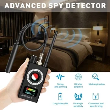 K18 Anti Candid Camera Detector Bug Gadgets Wiretapping Finder GPS Signal Lens RF Spy Tracker Detect Multi-function Anti Camera