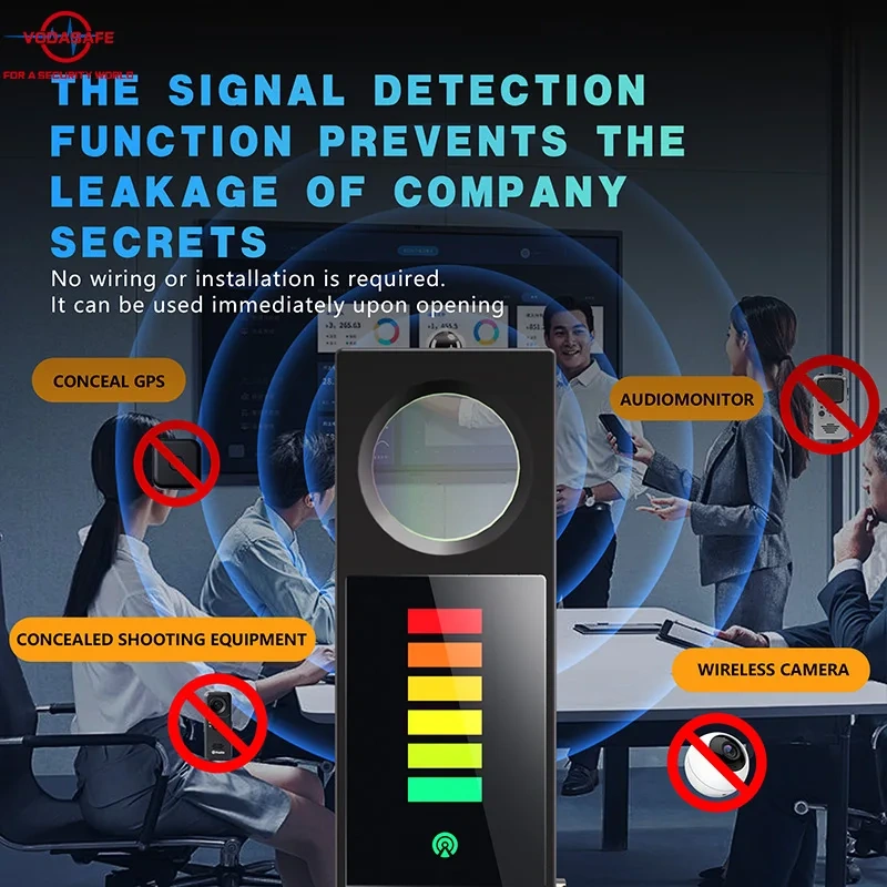 K15 Anti Spy Detector Hidden Camera Detector GPS Tracker RF Signal Detector Bug Detector for Hotel Travel Office Privacy Protect
