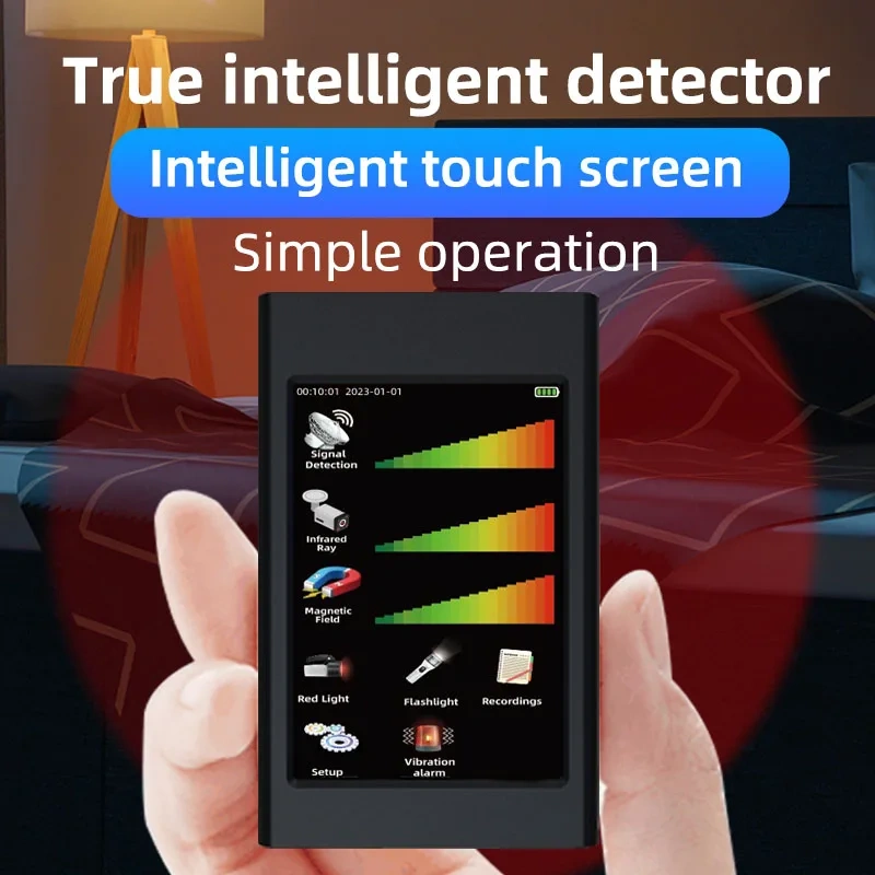 Professional GPS Detector Infrared Night Vision Camera Finder Anti-spy Detector Field Electromagnetic Wave Recorder Bug Sweeper