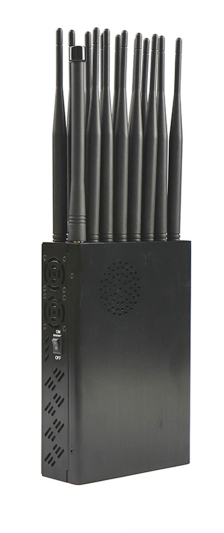 Ergonomic handheld jammer with low-noise cooling fan