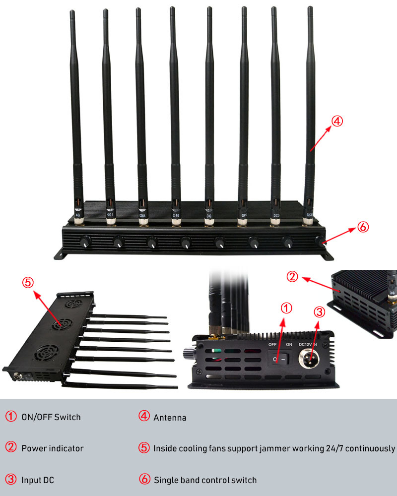 Desktop signal jammer for Remote control Vodasafe X8plus