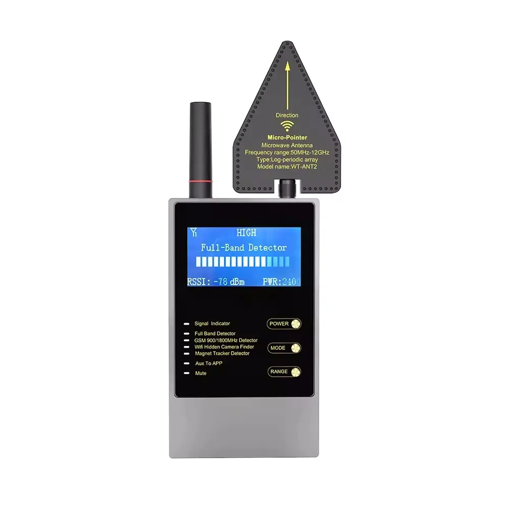 New Hot Sale Handheld GPS Tracker Detector 50MHz-8GHz Full Band Anti Spy Signal Detection