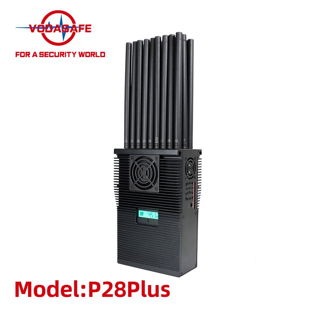 All in One Portable Phone Signal Jammer 28 Bands FM Radio Wi-Fi GPS Lojack Lora UHF VHF Portable Cell Phone Signal Jammer From Sz Vodasafe P28 plus