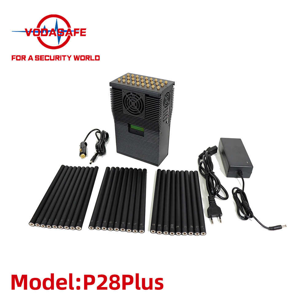 All in One Portable Phone Signal Jammer 28 Bands FM Radio Wi-Fi GPS Lojack Lora UHF VHF Portable Cell Phone Signal Jammer From Sz Vodasafe P28 plus