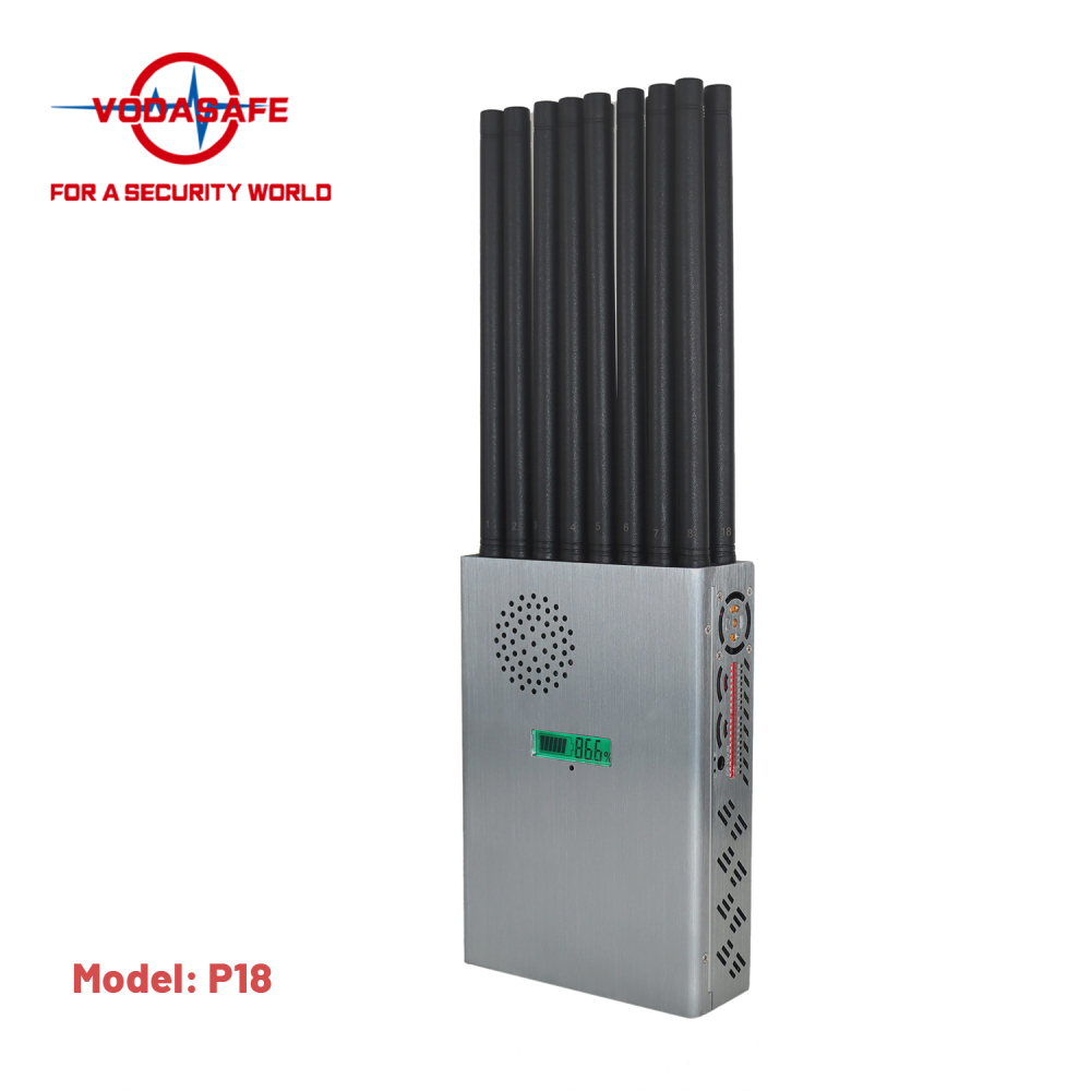 High Power Portable Signal Jammer Blocker 18 Band WiFi Bluetooth 4G LTE Lojack GPS Handheld WiFi Signal Jammer Vodasafe P18