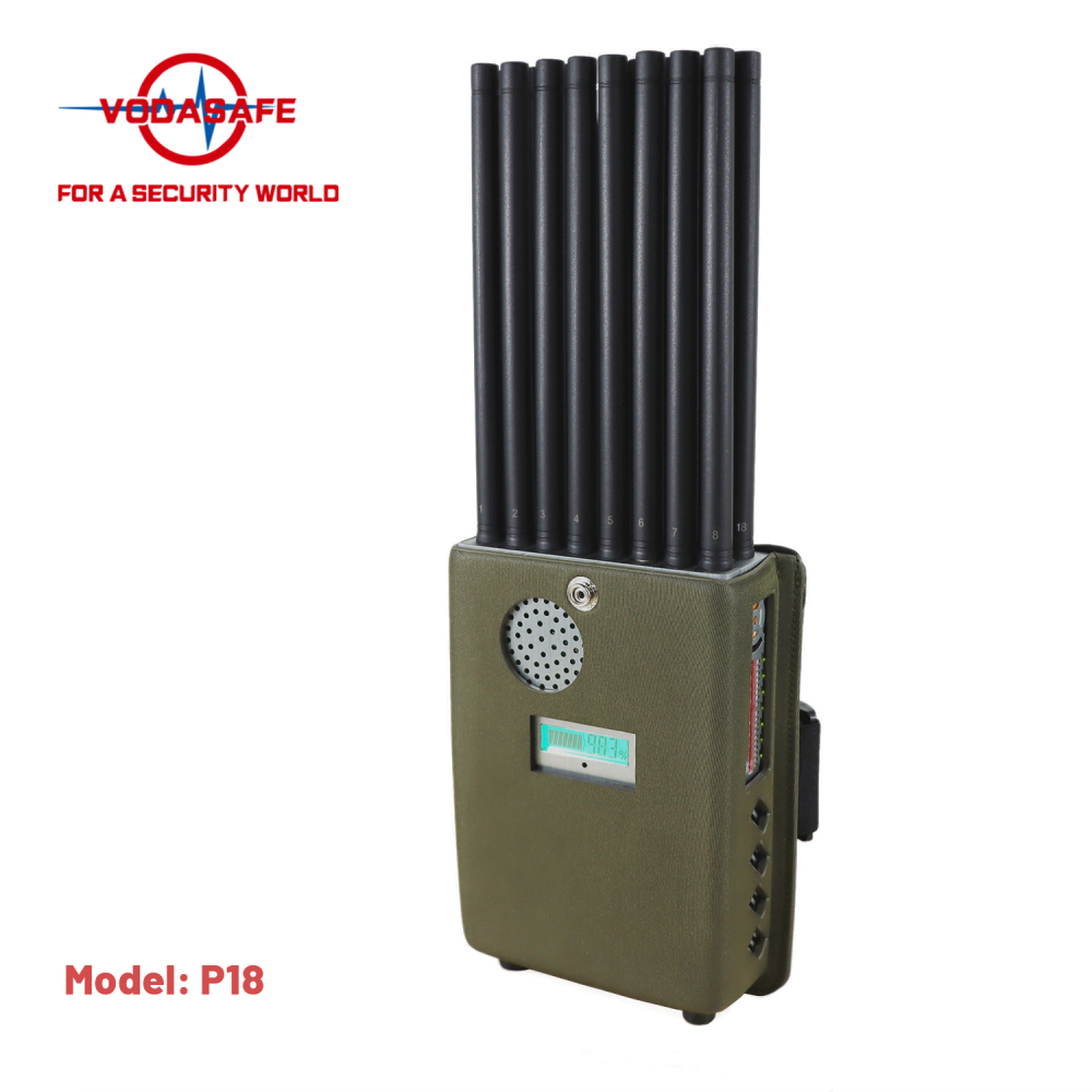 High Power Portable Signal Jammer Blocker 18 Band WiFi Bluetooth 4G LTE Lojack GPS Handheld WiFi Signal Jammer Vodasafe P18