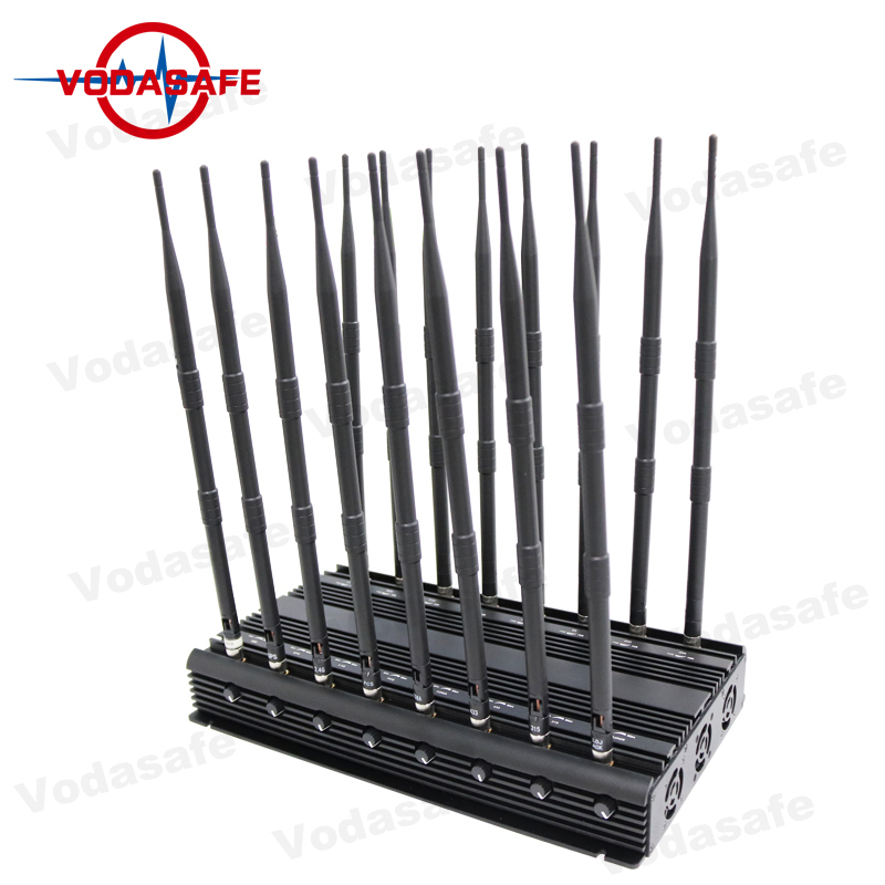 16 Antennas Full Band GPS Jammer with 2g 3G 4G WiFi GPS Lojack Remote Control Mobile Phone Jammer
