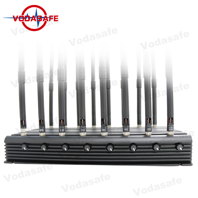 16 Antennas Full Band GPS Jammer with 2g 3G 4G WiFi GPS Lojack Remote Control Mobile Phone Jammer