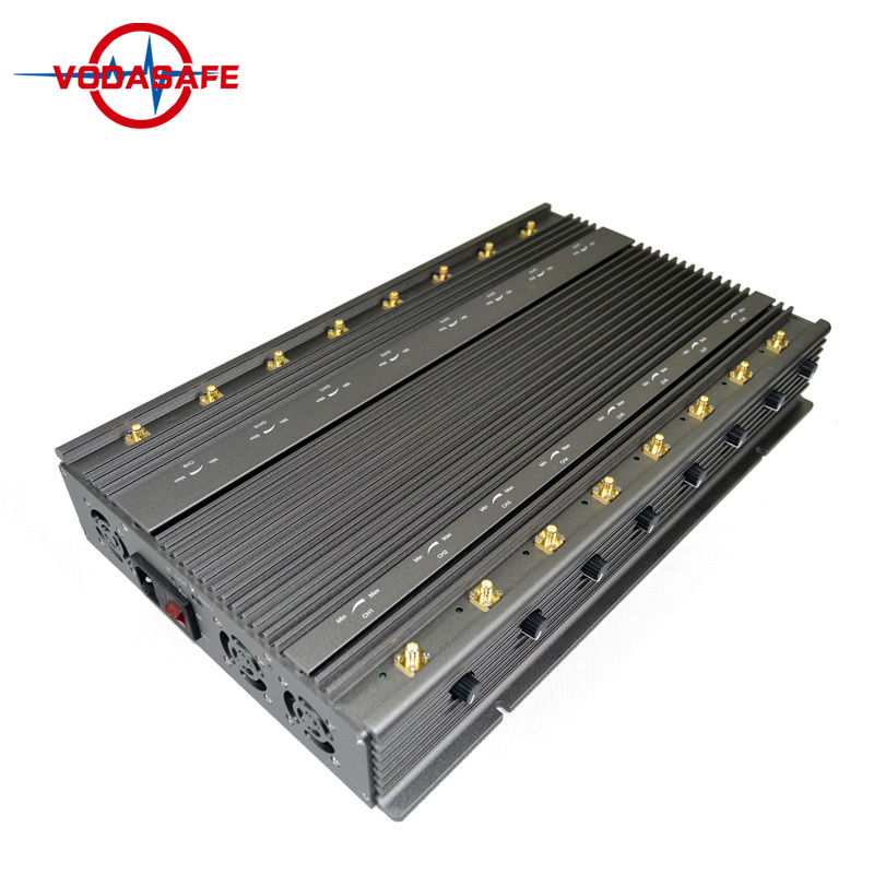 Multi-Use 16 Antennas Signal Jammer for 2g 3G 4G 5g Wif GPS RC15/433/868 with up to 70m Range Cell Phone Signal Jammer