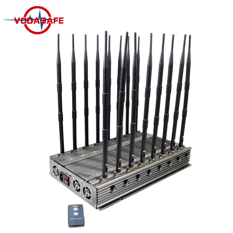 Multi-Use 16 Antennas Signal Jammer for 2g 3G 4G 5g Wif GPS RC15/433/868 with up to 70m Range Cell Phone Signal Jammer