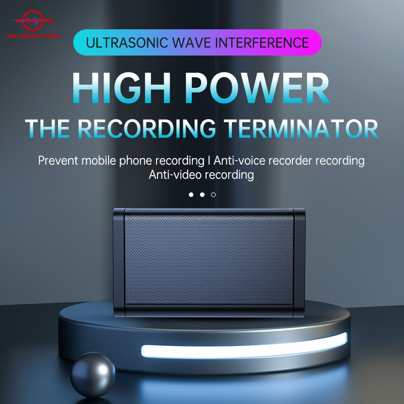 High-Low Frequency Mixed Sound Waves Sz Vodasafe Voice Jammer with 360° All-Around Anti-Recording Jammer