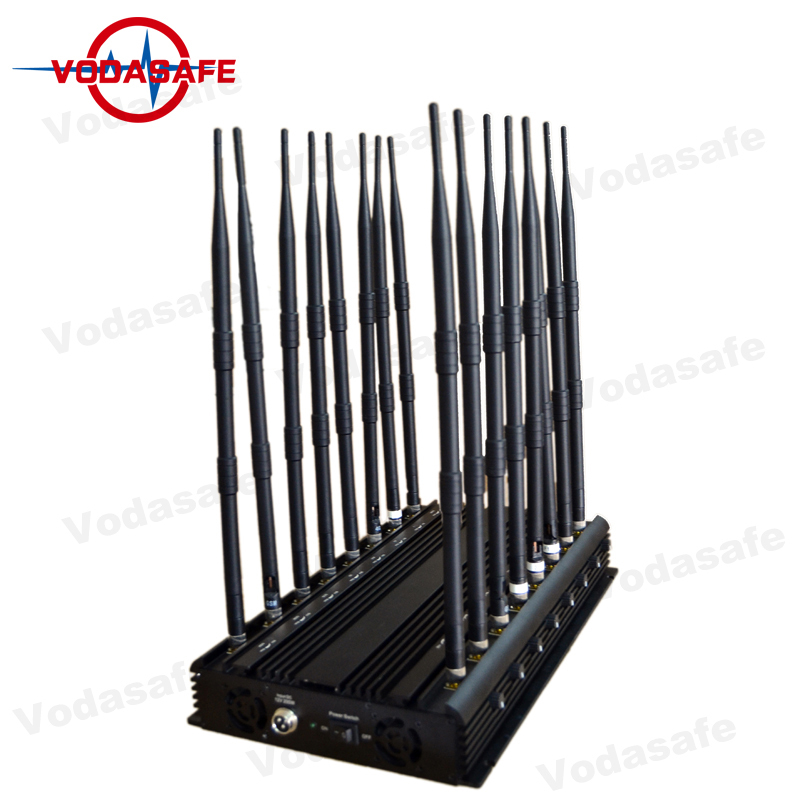 16 Antennas Full Band GPS Jammer with 2g 3G 4G WiFi GPS Lojack Remote Control Mobile Phone Jammer