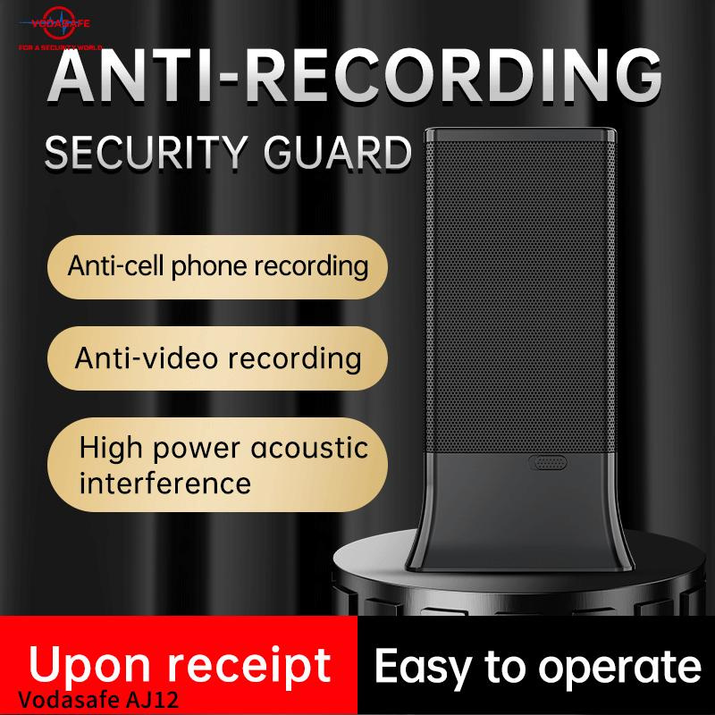 Vodasafe Aj12 Anti-Recording Blocker 360° Protection Against Spy Pens Hidden Cameras Phone Recording Audio Jammer