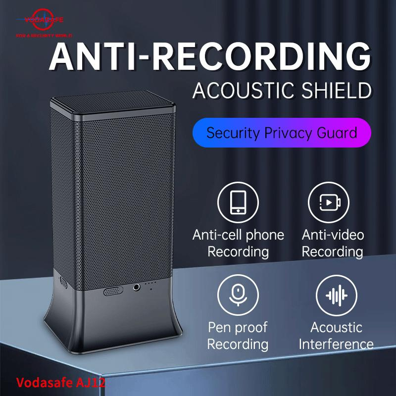 Vodasafe Aj12 Anti-Recording Blocker 360° Protection Against Spy Pens Hidden Cameras Phone Recording Audio Jammer