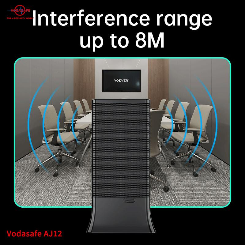 Vodasafe Aj12 Anti-Recording Blocker 360° Protection Against Spy Pens Hidden Cameras Phone Recording Audio Jammer
