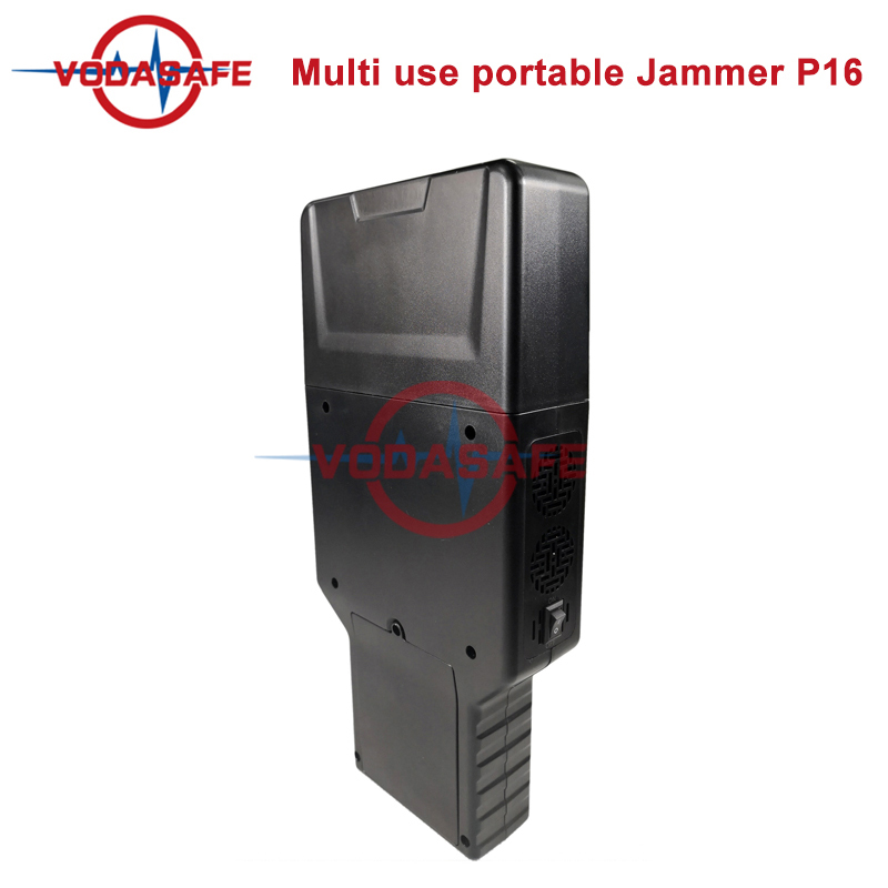 16 Antennas Portable Mobile Phone Signal Jammer GPS Wi-Fi / Bluetooth Lojack Remote Control VHF / UHF Radio Portable 5g Signal Jammer 