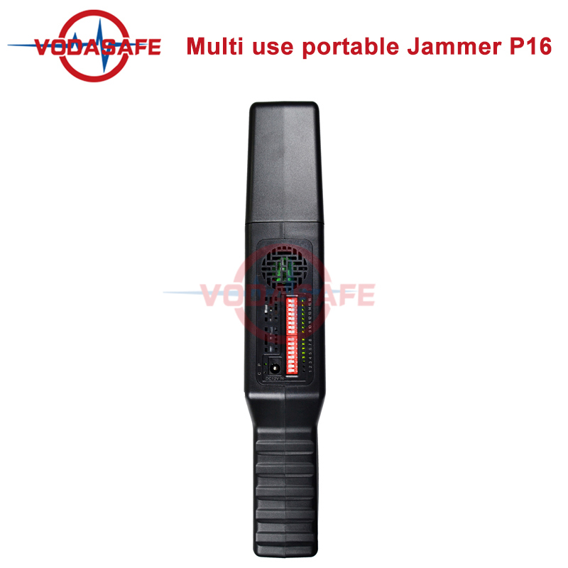 16 Antennas Portable Mobile Phone Signal Jammer GPS Wi-Fi / Bluetooth Lojack Remote Control VHF / UHF Radio Portable 5g Signal Jammer 