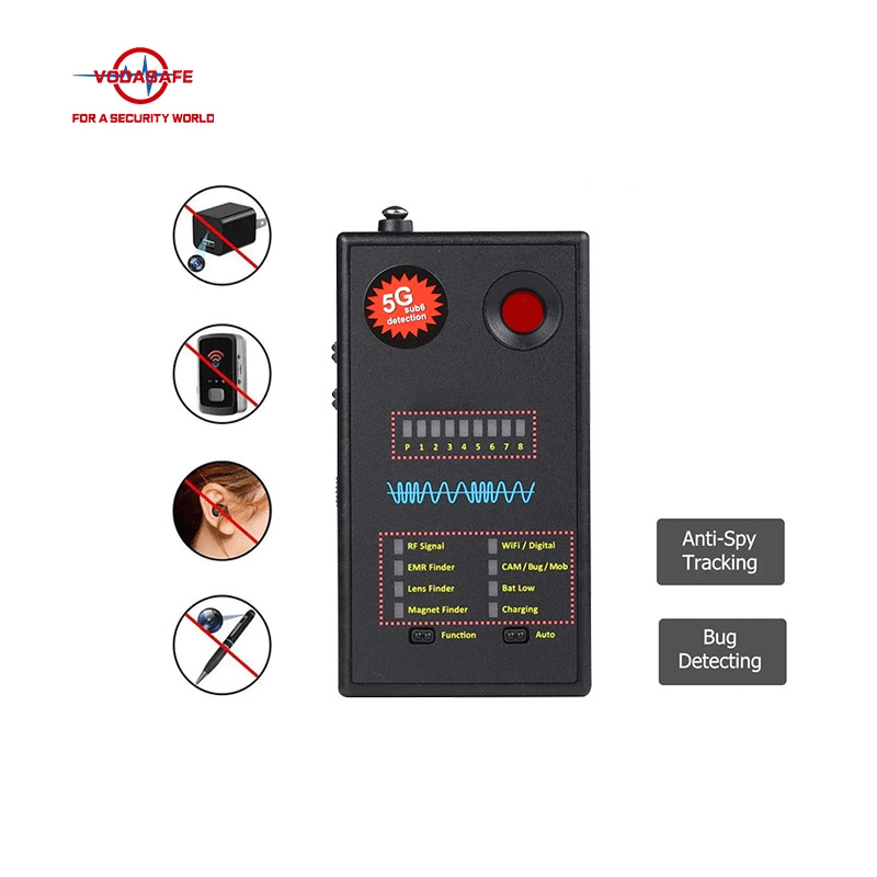 Sensitivity Adjustment Anti Spy Device Professional Detection of 5g/4G/WiFi Wireless Camera Detector