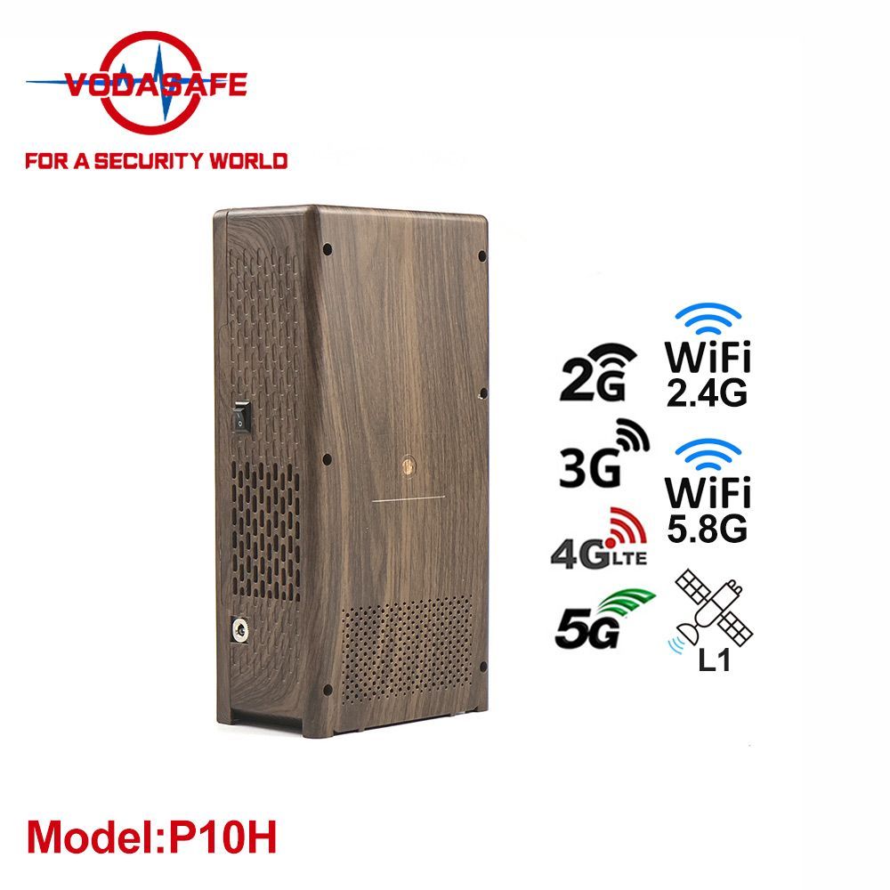 SZ Vodasafe VS-P10H High-Power Handheld 10-Channel Wooden Texture Signal Jammer