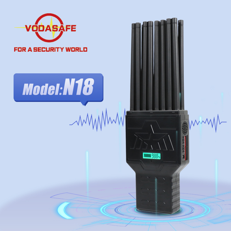 Sz Vodasafe Car-Chargeable Portable Signal Jammer Targeting 5G 3500 & Wi-Fi 2.4G 18-Band Handheld WiFi Blocker N18
