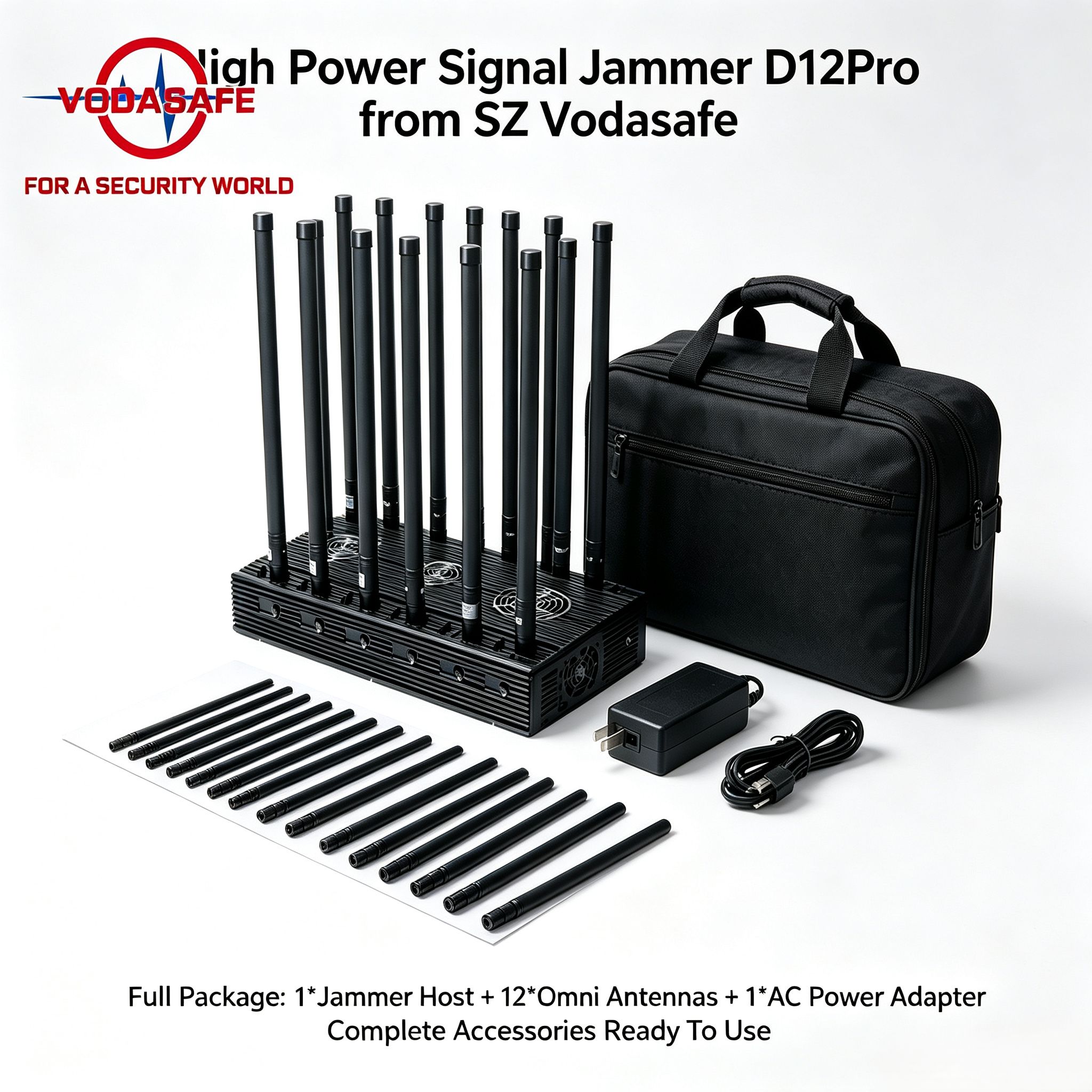 High Power Signal Jammer D12Pro from vodasafe