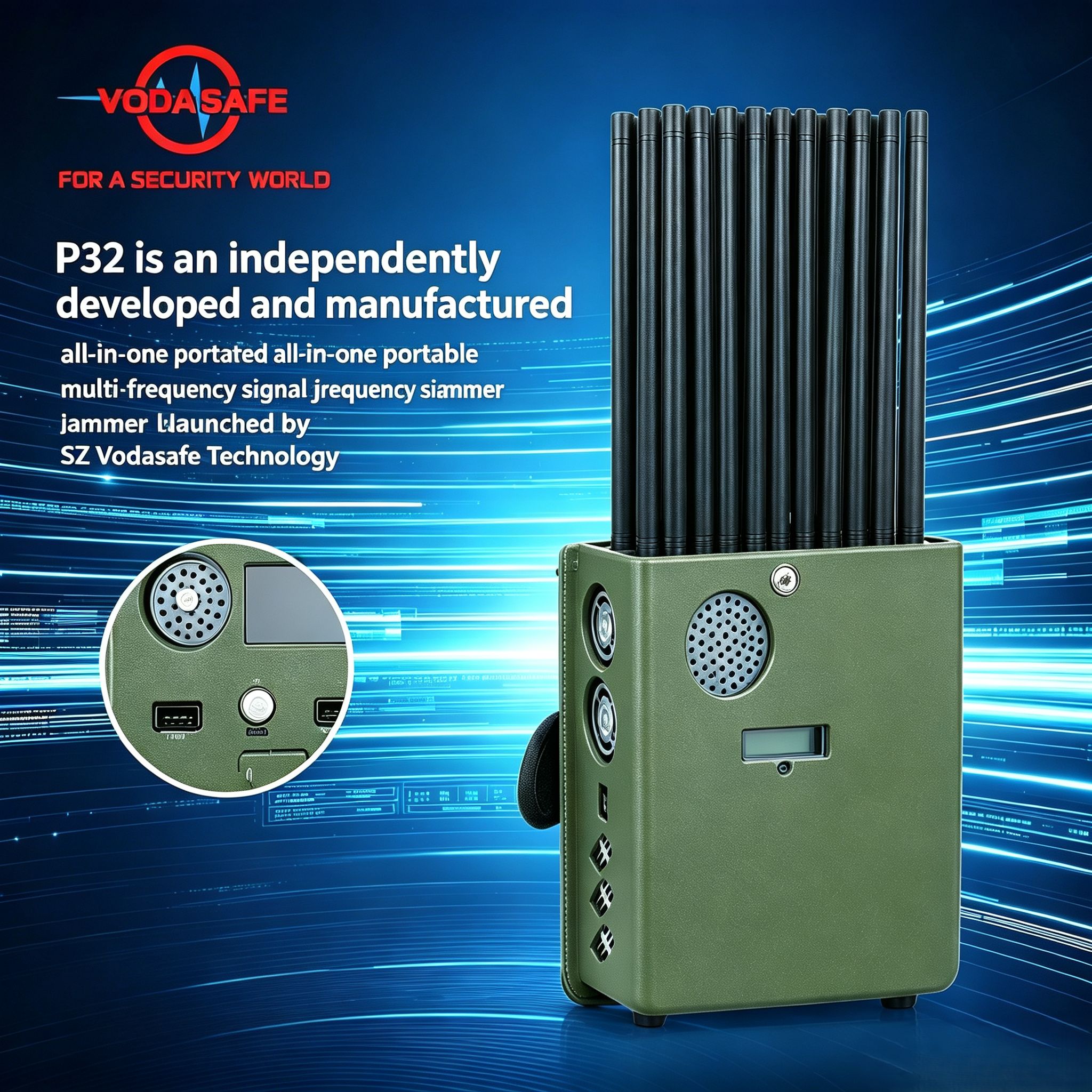 Rechargeable 5G RF Signal Jammer P32 from vodasafe