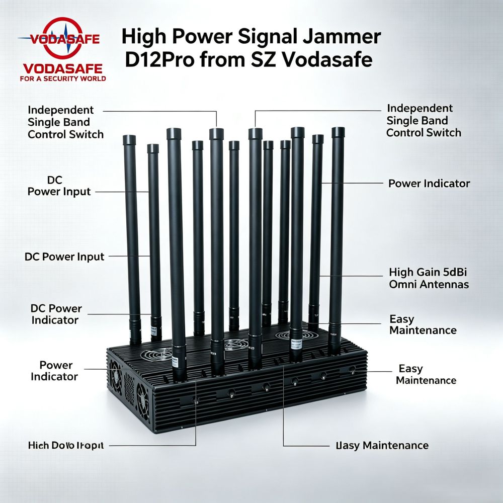 SZ Vodasafe VS-D12Pro High Power Stationary 12-Band Signal Jammer
