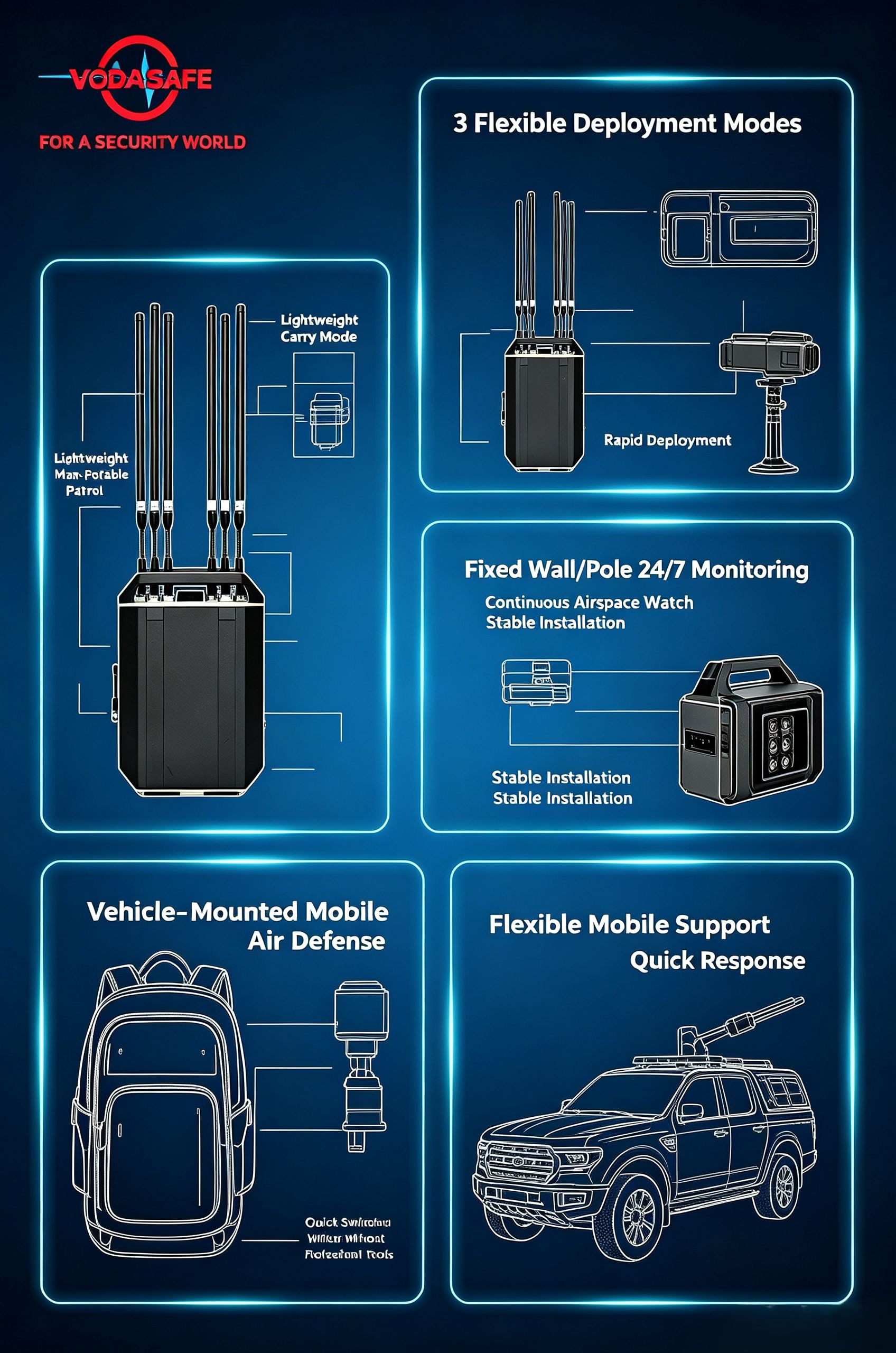 RF Spectrum Detection for drones vs-dr600A from vodasafe