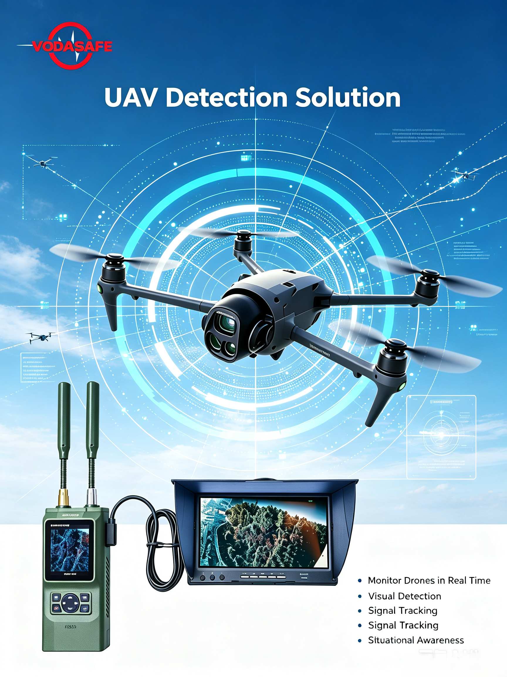 UAV Spectrum Scanner f8 FPV UAV Drone Detection from vodasafe