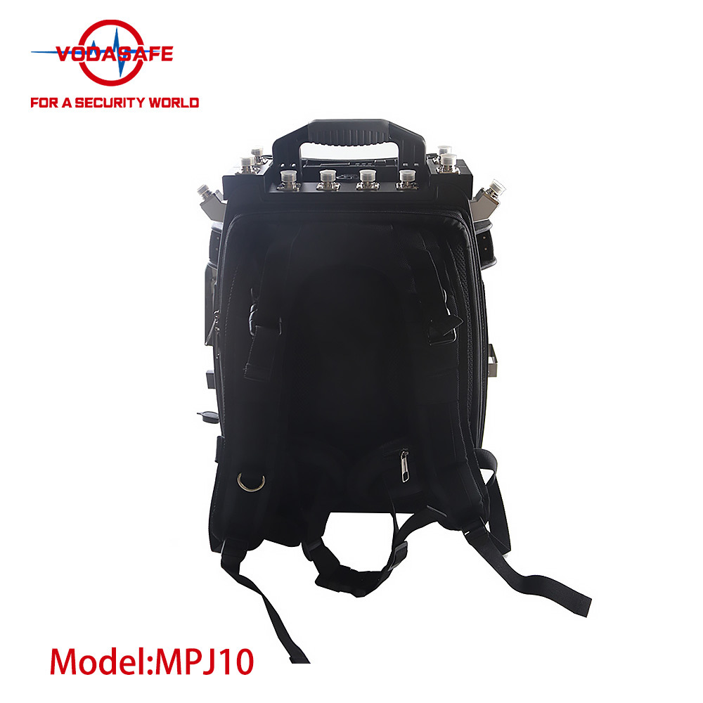 Manpack Mobile Phone 3G 4G 5G Jammer with Output Power 500W Jamming up to 200m