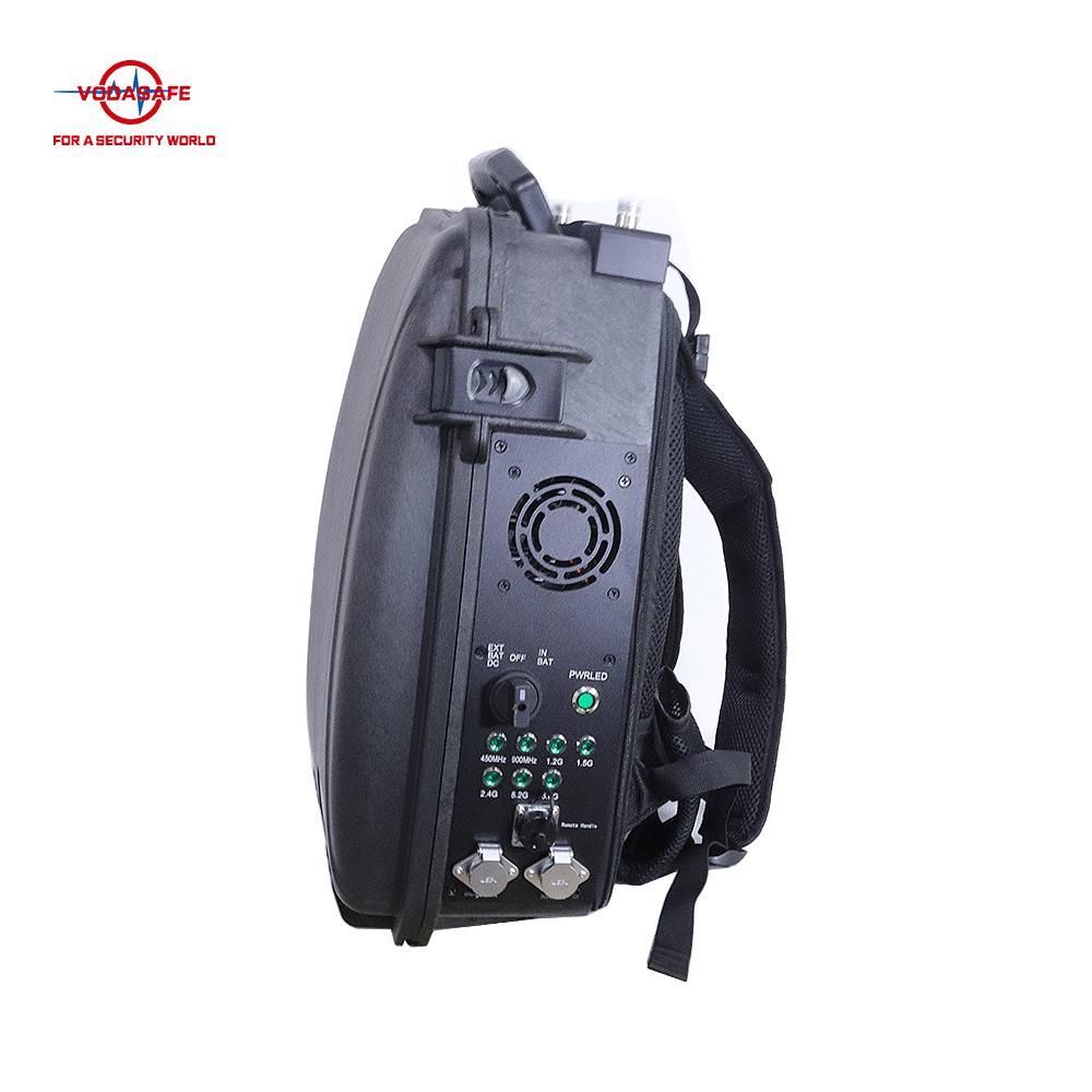 Built-in Rechargeable Battery Manpack Signal Jammer High Performance 7 Band Sz Vodasafe Backpack Mounted Drone Signal Jammer