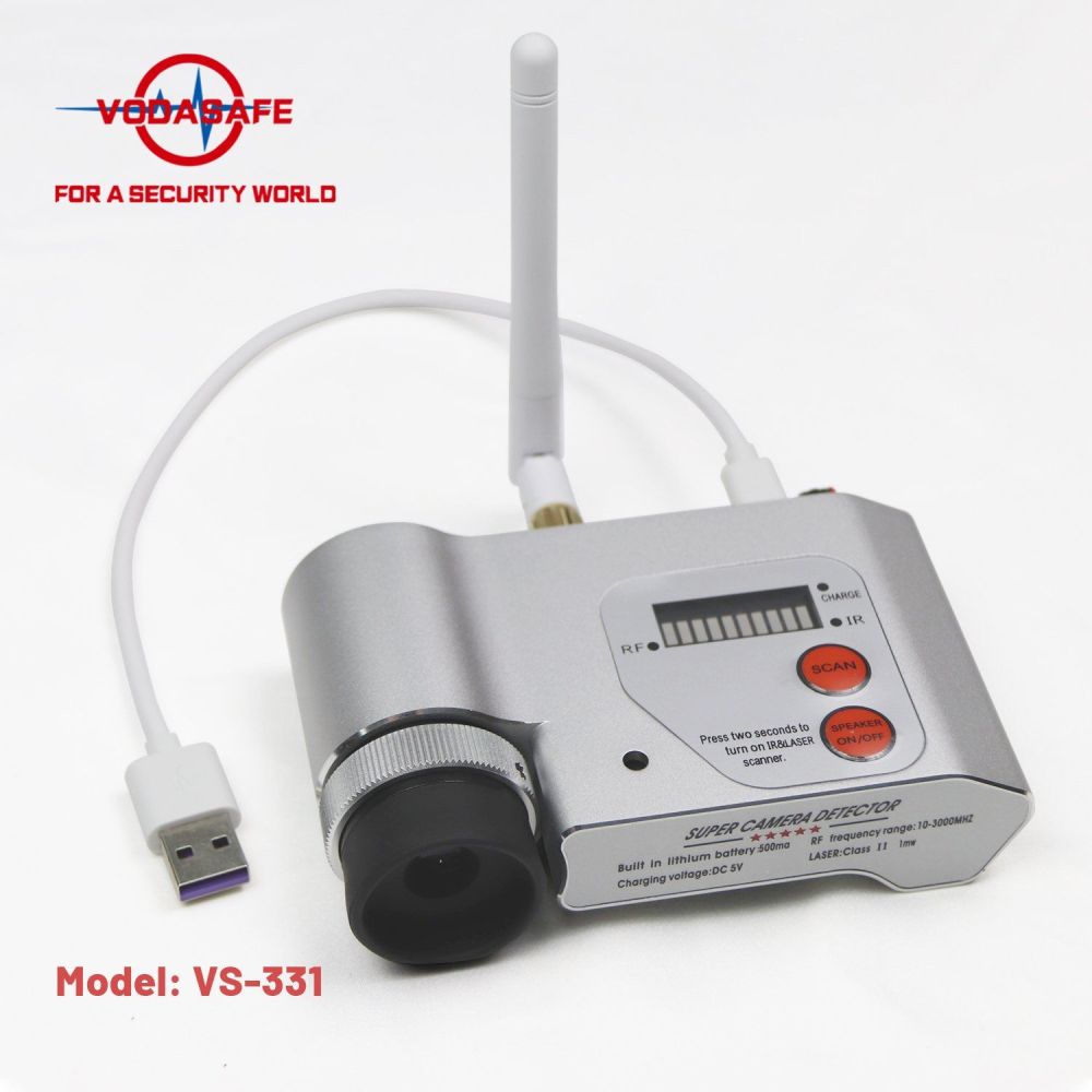 Vodasafe Vs-331 Smart Bug Detector with Triple-Mode Infrared and RF Scanning Hidden Camera Detector