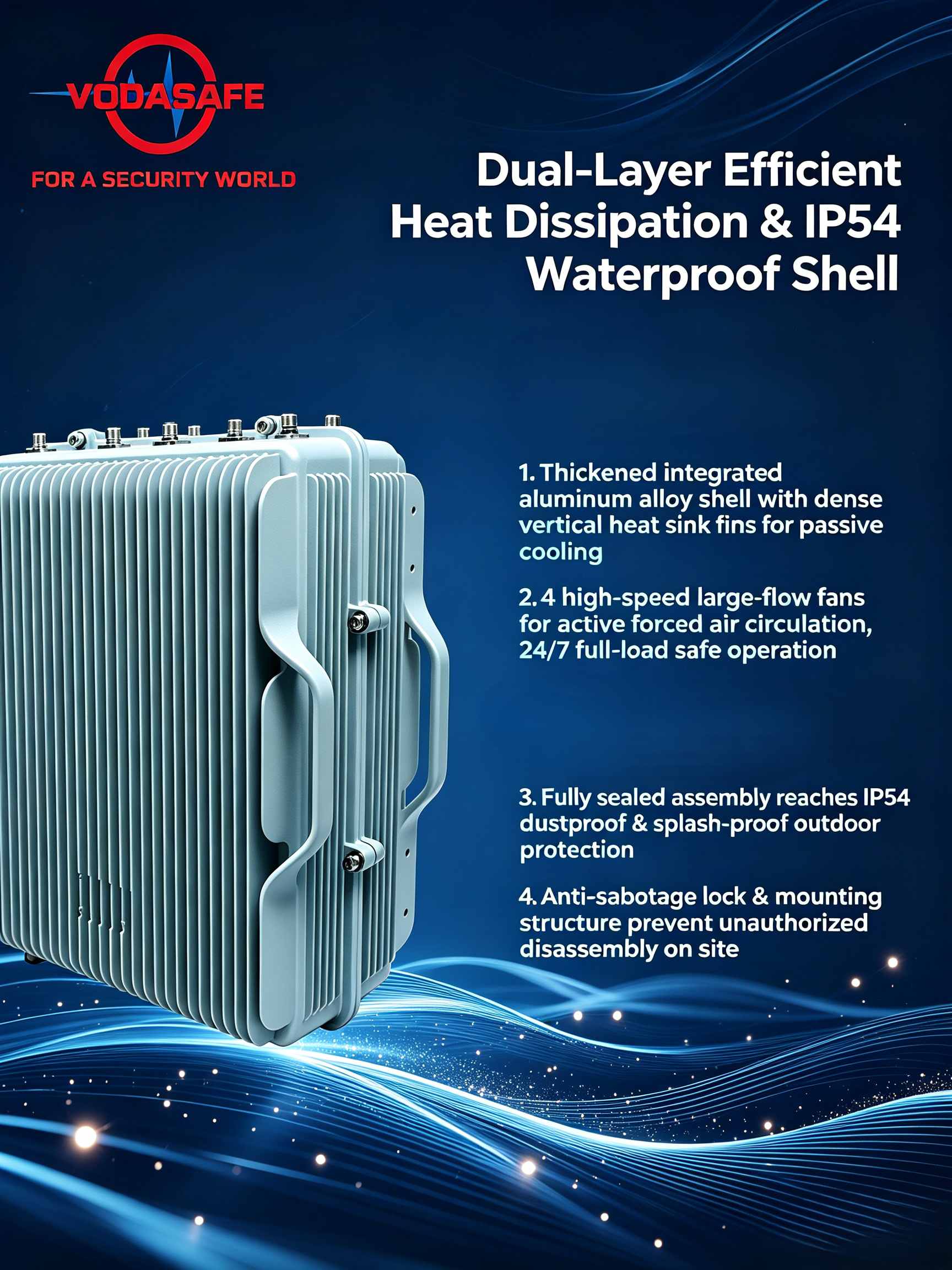 500W High Power Outdoor Signal Jammer JF10 from vodasafe