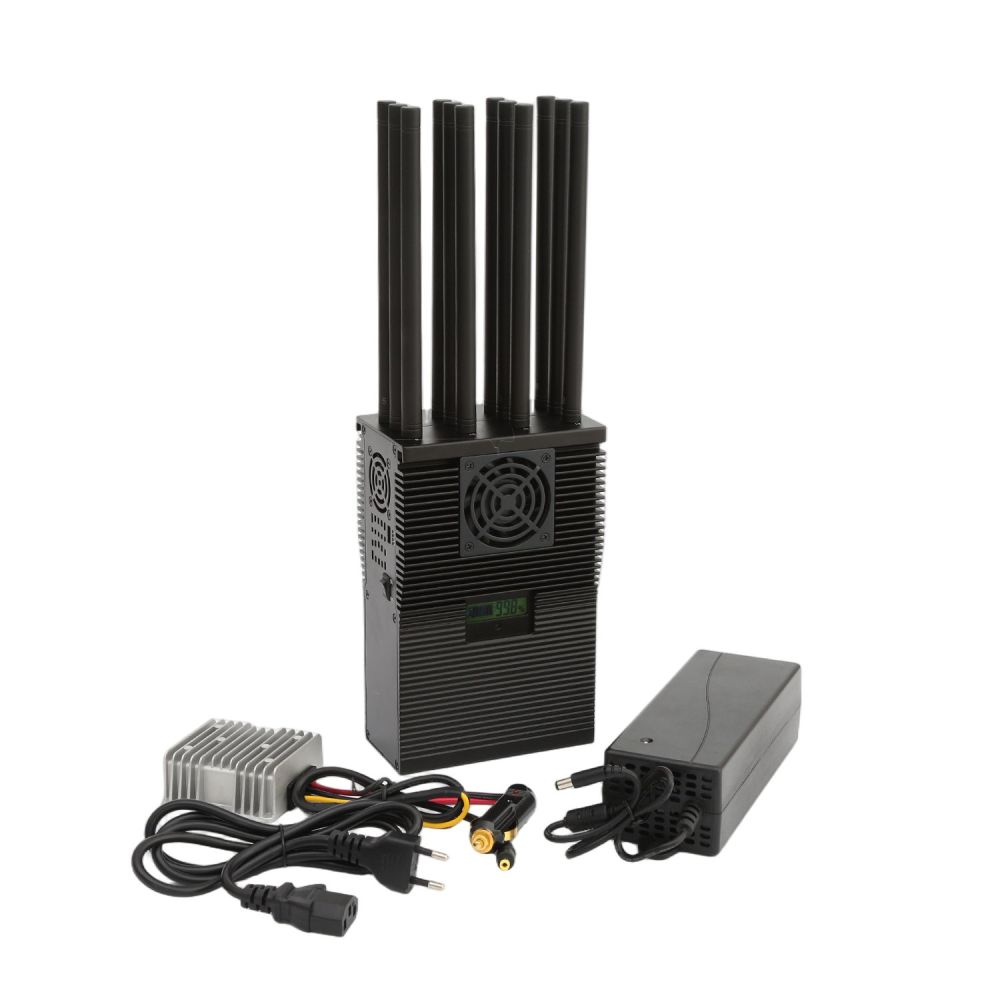 2-5W Each Band Powerful 12 Antennas Portable Signal Jammer Jamming 2G 3G 4G 5G Wi-Fi GPS UHF VHF 60m Jamming Radius Handheld Signal Jammer J12pro form SZ Vodasafe