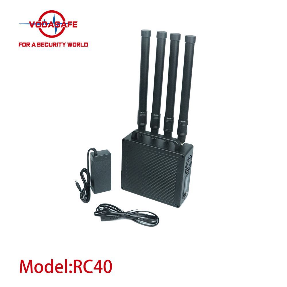 40W High Power Portable Remote Control Signal Jammer Blocks 315MHz 433 MHz 434MHz 868MHz 915MHz Portable RF Signal Jammer