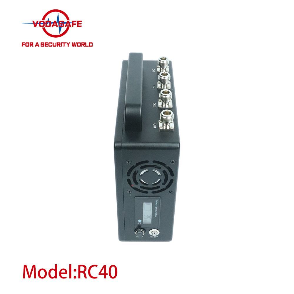 40W High Power Portable Remote Control Signal Jammer Blocks 315MHz 433 MHz 434MHz 868MHz 915MHz Portable RF Signal Jammer