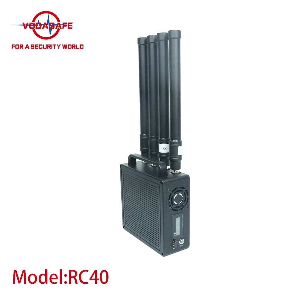 40W High Power Portable Remote Control Signal Jammer Blocks 315MHz 433 MHz 434MHz 868MHz 915MHz Portable RF Signal Jammer