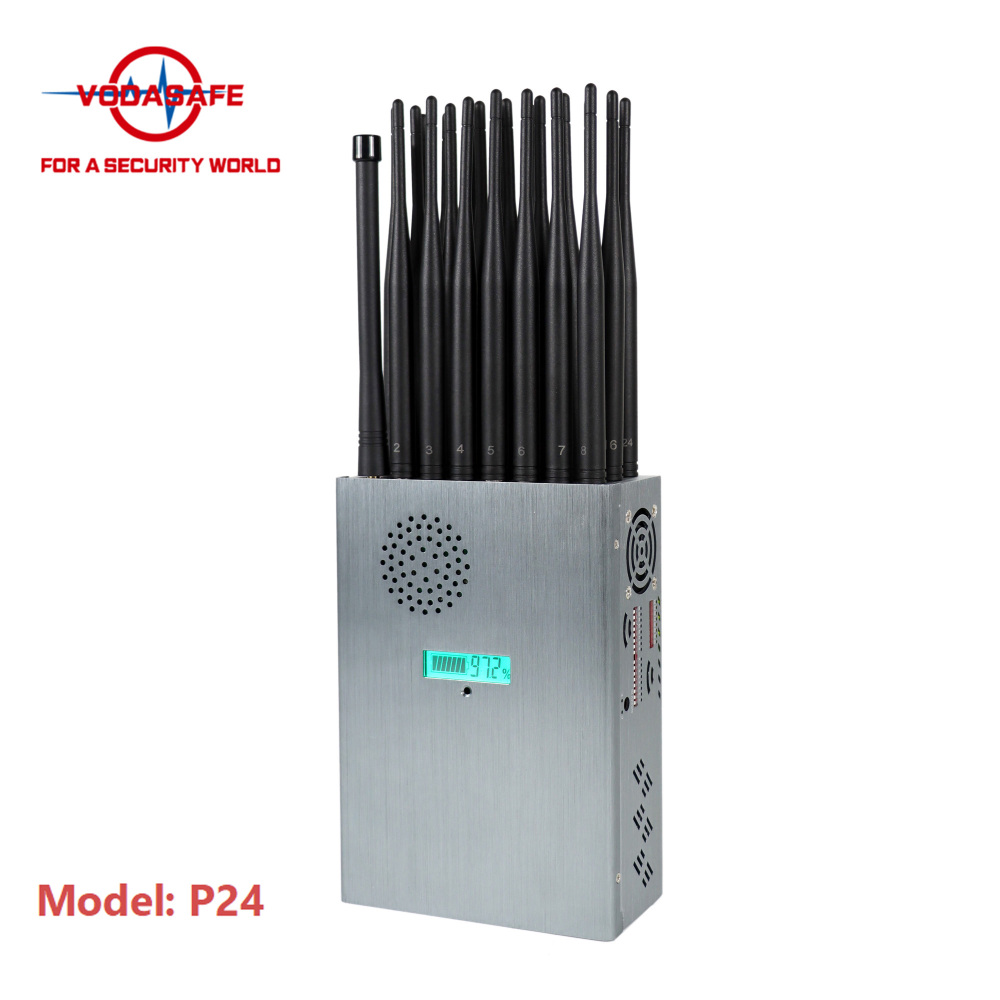 Portable Sz Vodasafe P24 24-Antenna 2g-5g Cell Phone Jammer for Indoor & Outdoor Use Portable 24 Bands Signal Jammer 24W