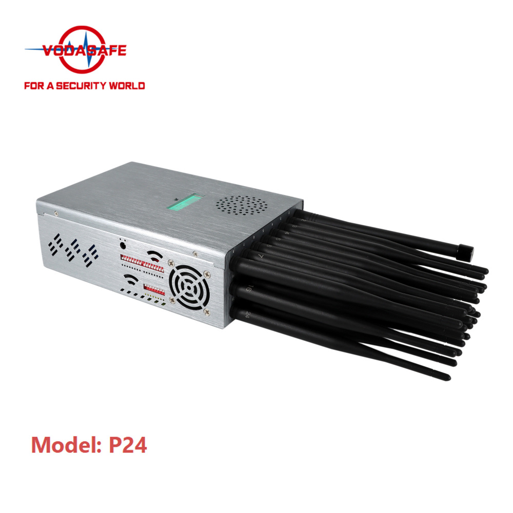 Portable Sz Vodasafe P24 24-Antenna 2g-5g Cell Phone Jammer for Indoor & Outdoor Use Portable 24 Bands Signal Jammer 24W