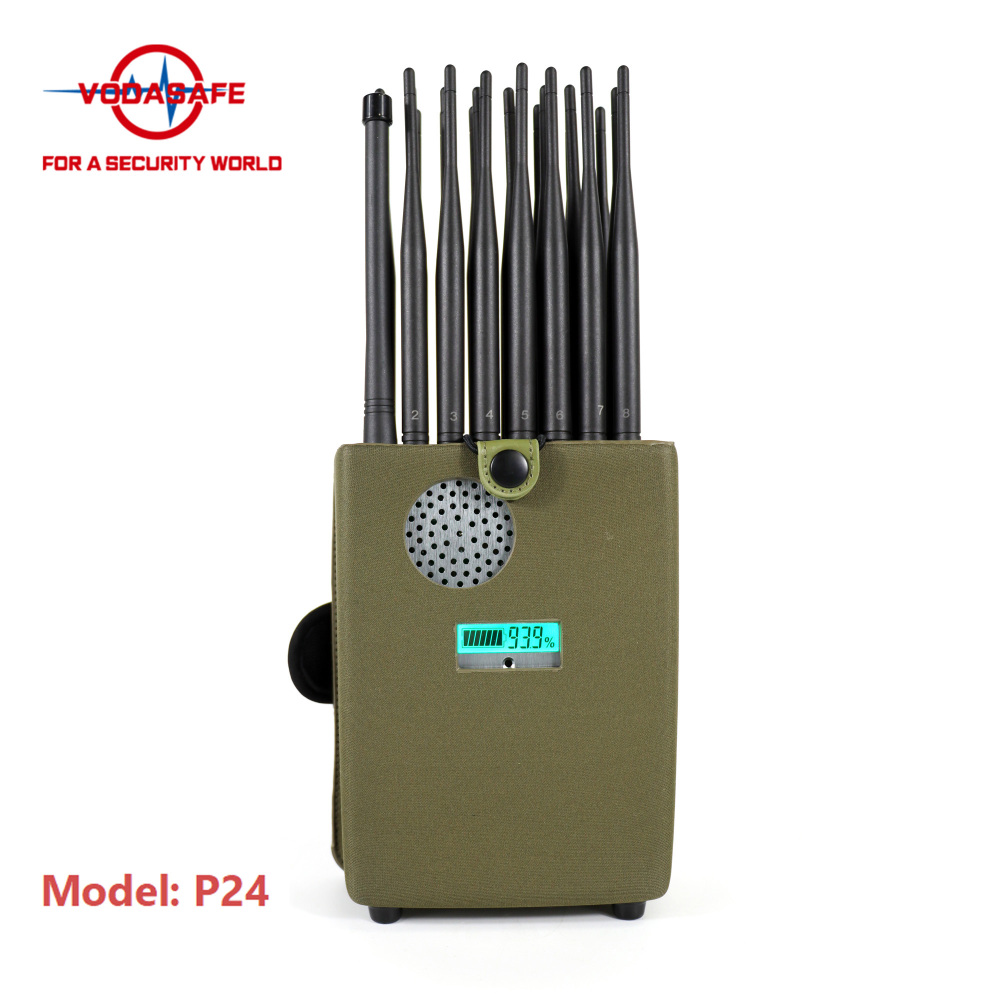 Portable Sz Vodasafe P24 24-Antenna 2g-5g Cell Phone Jammer for Indoor & Outdoor Use Portable 24 Bands Signal Jammer 24W