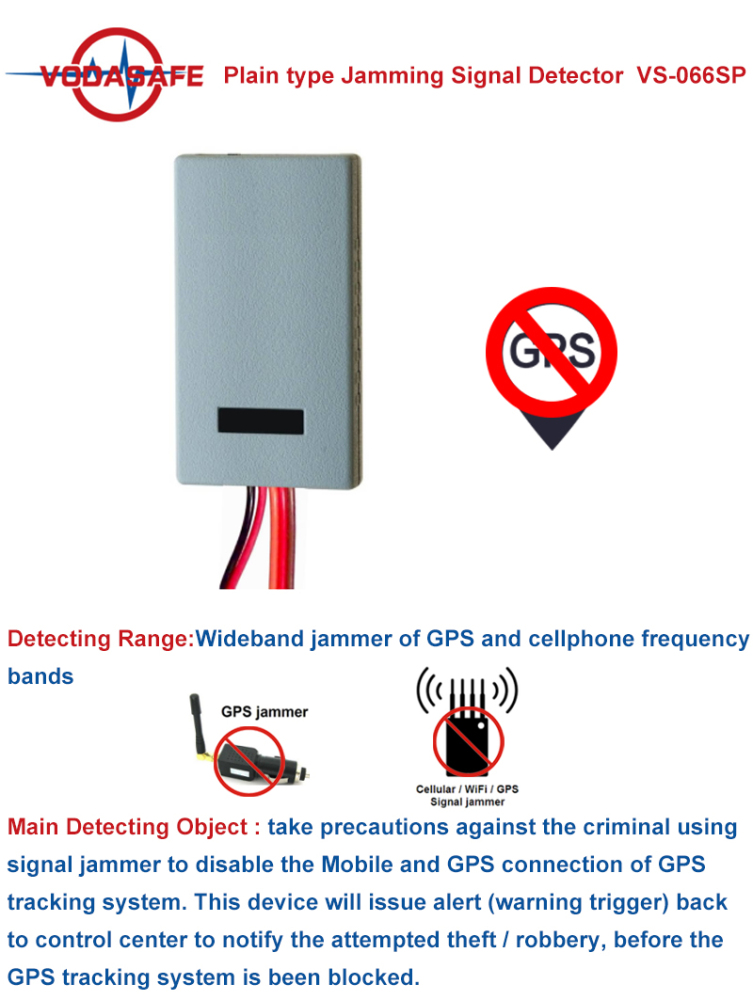 Vs-066sp Portable Cell Phone Detector Accurately Detect Jamming Signals Protect Vehicle GPS Security
