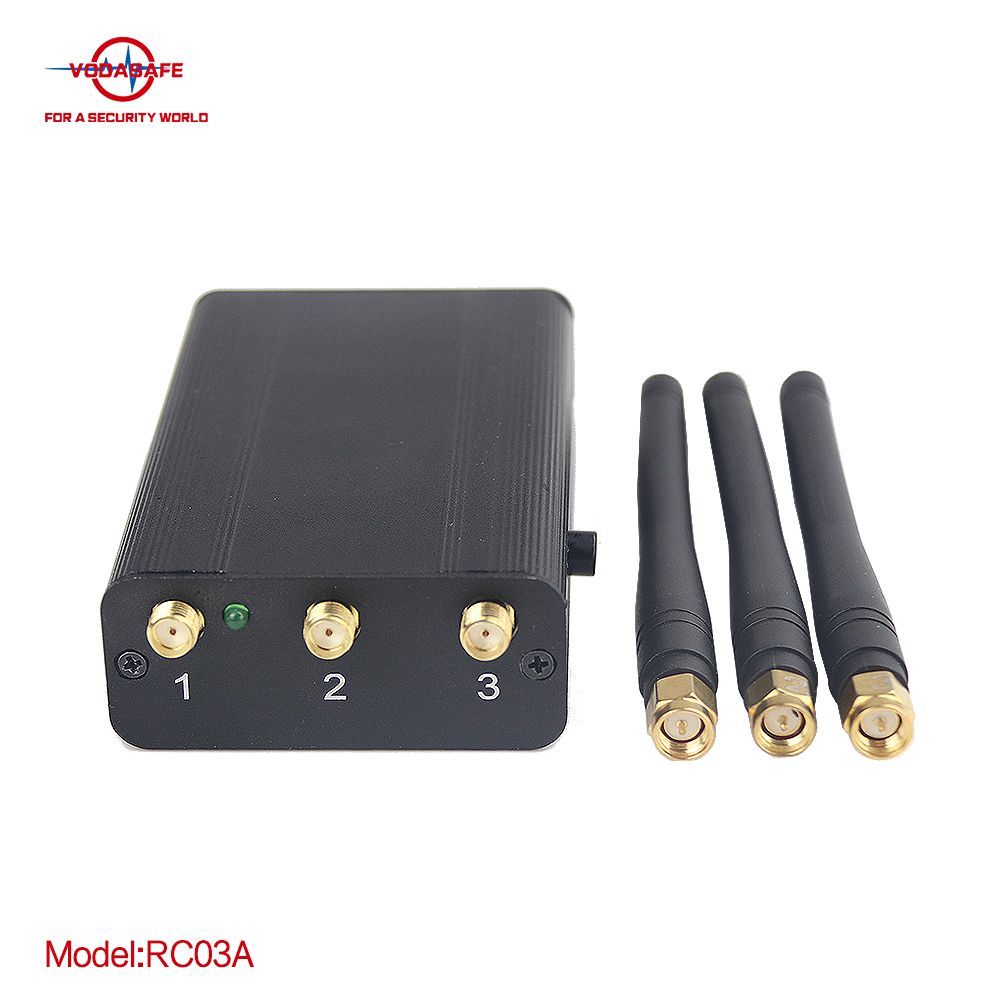 Customizable Car Remote Control Jammer 30-100m Shielding Remote Control Jammer 3 Band Signal Shielding Device