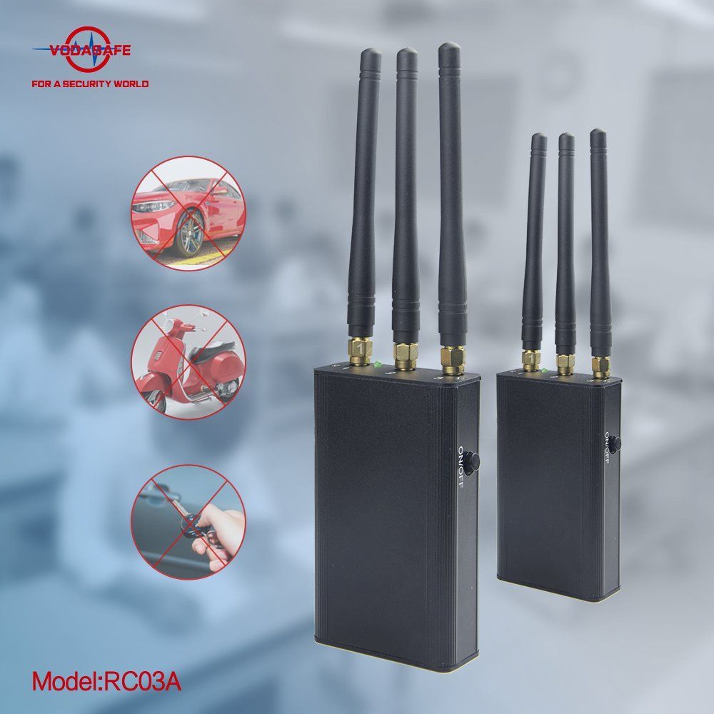 Customizable Car Remote Control Jammer 30-100m Shielding Remote Control Jammer 3 Band Signal Shielding Device
