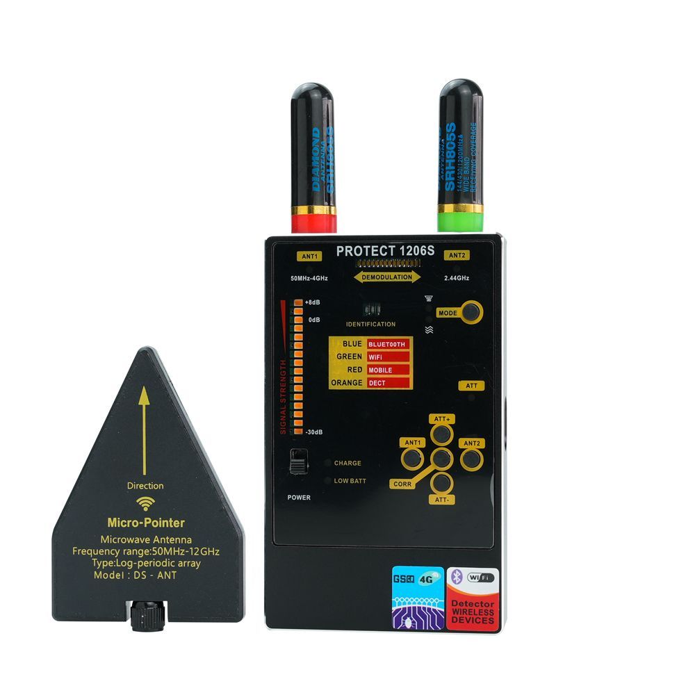 Professional Wide Band Signal Detector 50MHz-4000MHz Find GPS Trackers/Cell/Remote Control Signals RF Bug Detector