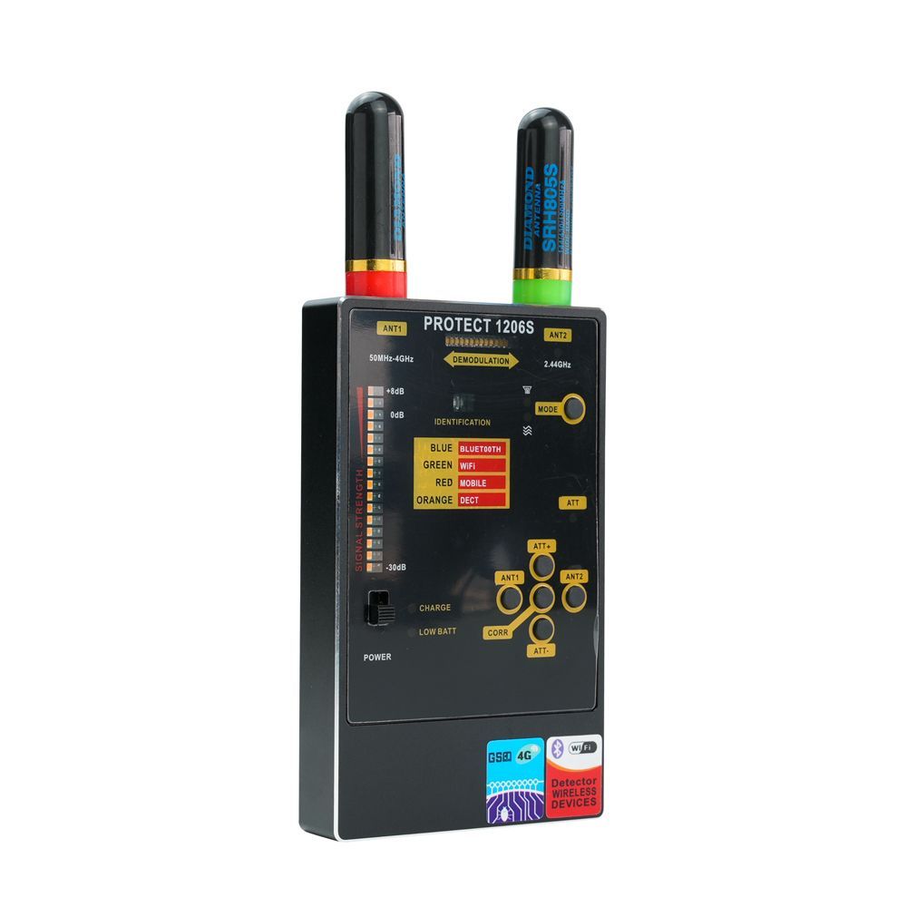 Professional Wide Band Signal Detector 50MHz-4000MHz Find GPS Trackers/Cell/Remote Control Signals RF Bug Detector