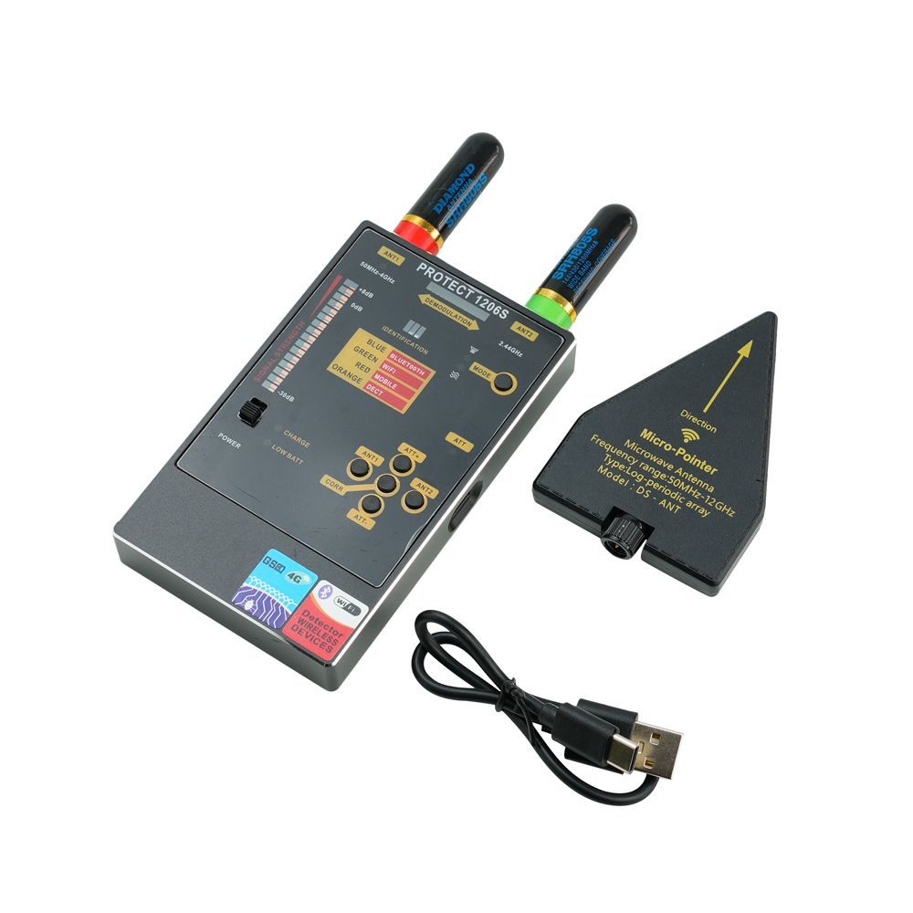 Professional Wide Band Signal Detector 50MHz-4000MHz Find GPS Trackers/Cell/Remote Control Signals RF Bug Detector