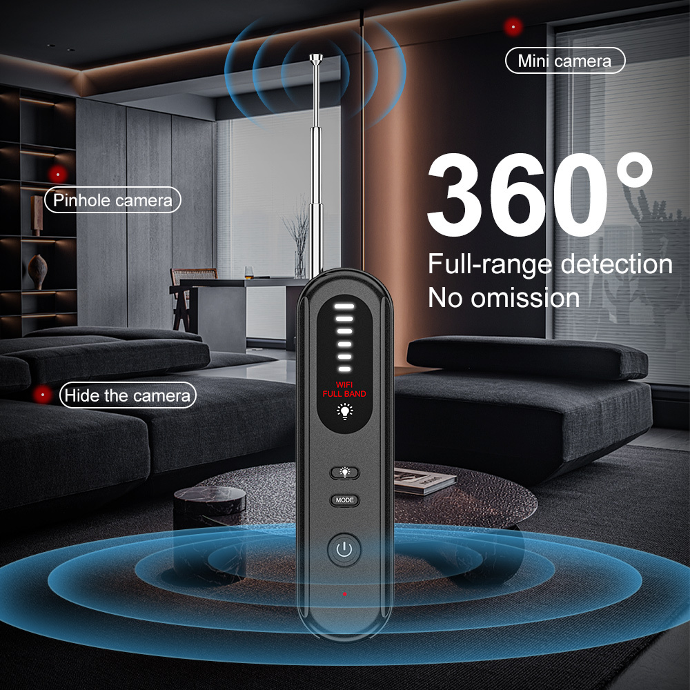 Advanced 2.4G Signal Detector & High-Sensitivity Infrared Camera Scanner Hidden Camera Detector for Hotel